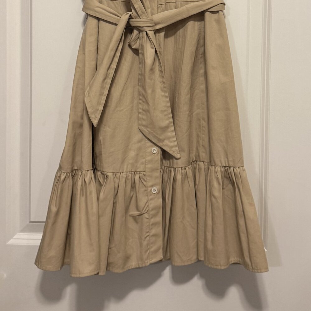 Riley and Rae Button Down Dress with Ruffle Flair - Picture 3 of 3
